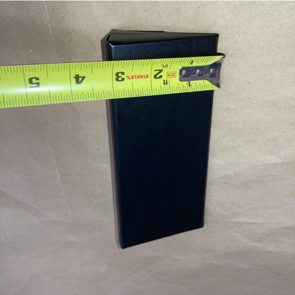 CHRISTIAN DIOR Sunglasses Case Black  Magnetic Folding Triangle Faux Leather EUC - Picture 10 of 14